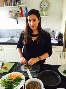Laura of London wrapping Vietnamese Rolls Laura Nana